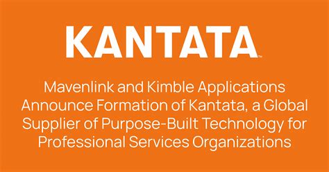 kantata|Mavenlink and Kimble Applications Announce Formation of  .